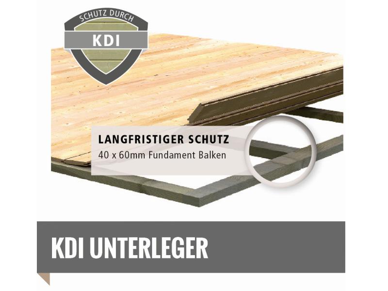 Karibu Saunahaus Mainburg 3 Set B naturbelassen- 9 kW Ofen ext. Strg