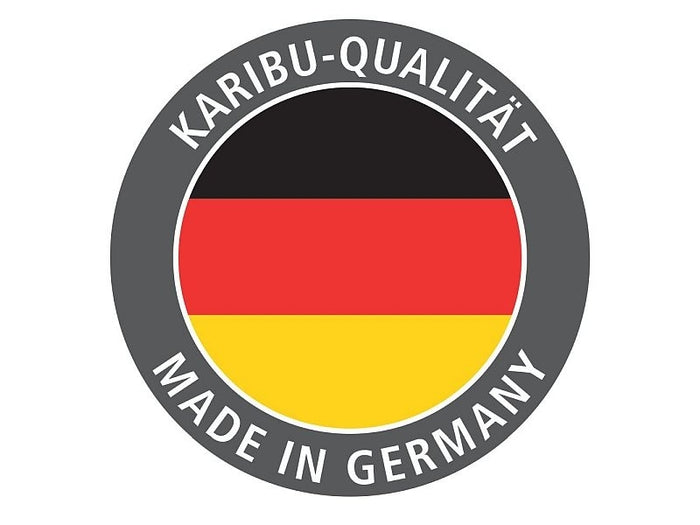 Karibu Saunahaus Mainburg 5 Set A terragrau- 9 kW Bioofen ext. Strg