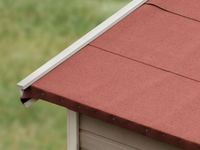 Karibu selbstklebende Bitumendachbahn rot 2,5 qm für Satteldachhäuser - 7 Rollen