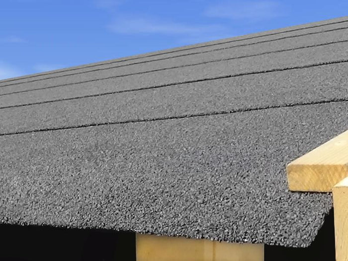 Karibu selbstklebende Bitumendachbahn schwarz 2,5 qm für Satteldachhäuser- 11 Rollen