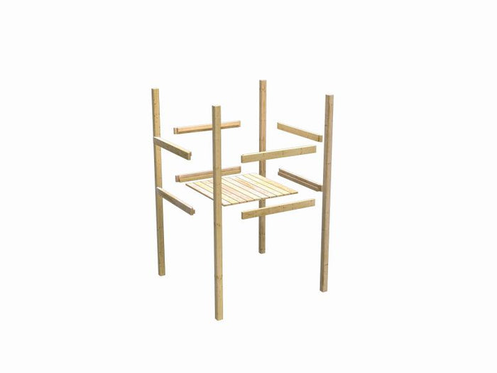 Karibu Spielturm Anna + Rutsche rot + Doppelschaukel