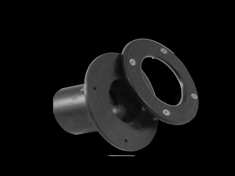 Kunststoff Fallrohrset F3 mit Einlaufstutzen dunkelgrau DN75, Dachhöhe bis 250 cm