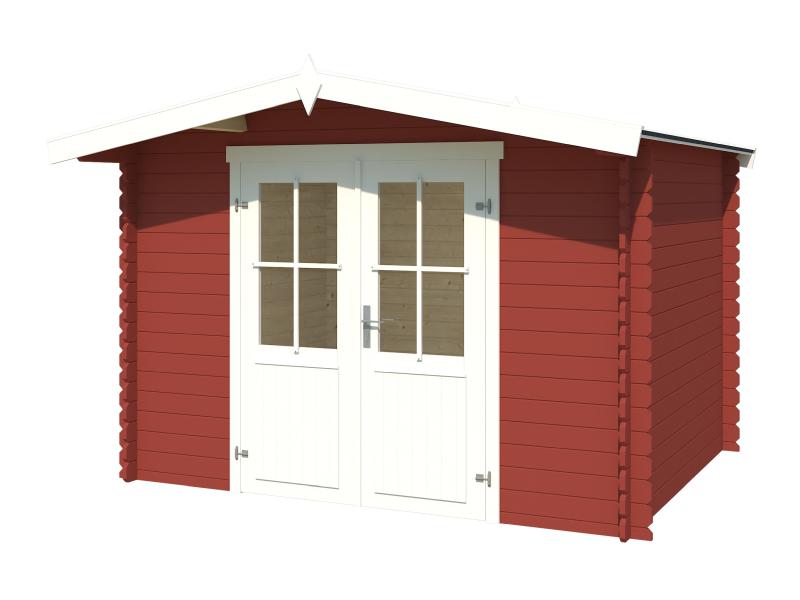 Lasita Blockbohlenhaus Baltimore schwedenrot 28 mm