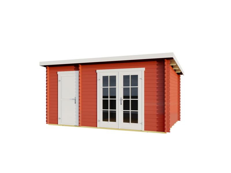 Lasita Blockbohlenhaus Belmont 1 2-Raum schwedenrot 28 mm