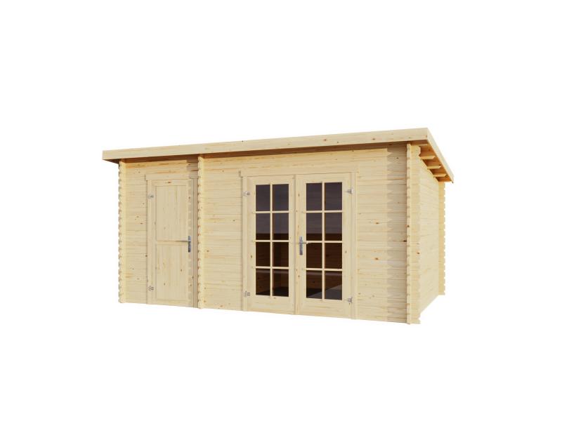 Lasita Blockbohlenhaus Belmont 2 2-Raum natur 34 mm