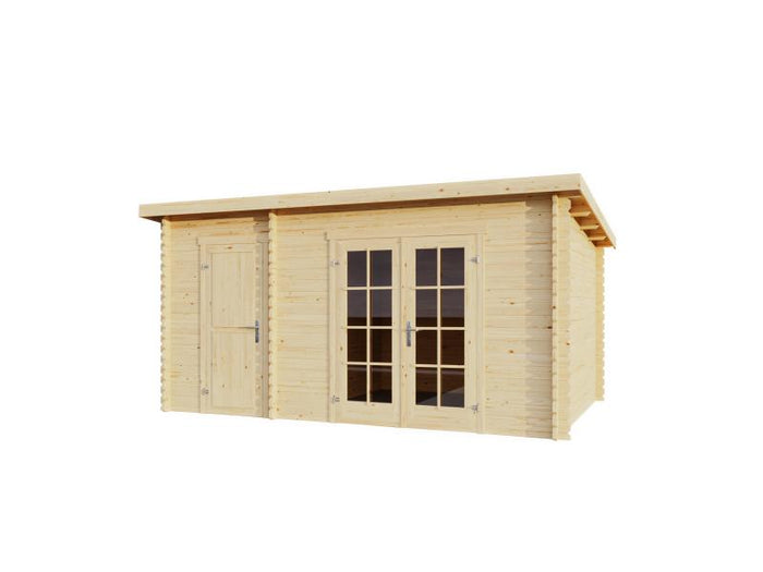 Lasita Blockbohlenhaus Belmont 2 2-Raum natur 34 mm