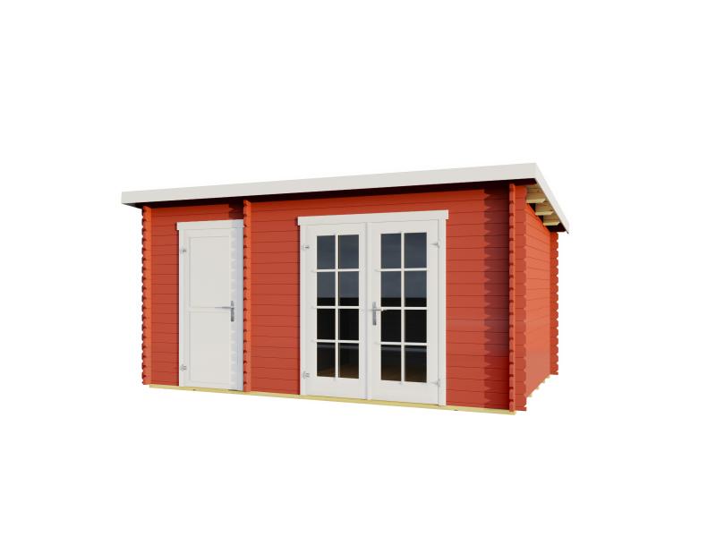 Lasita Blockbohlenhaus Belmont 2 2-Raum schwedenrot 34 mm