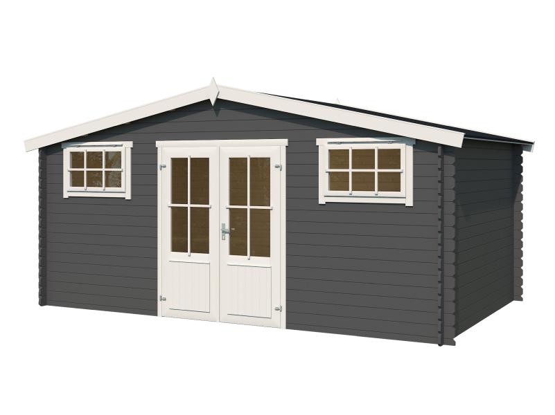 Lasita Blockbohlenhaus Boston carbongrau 28 mm