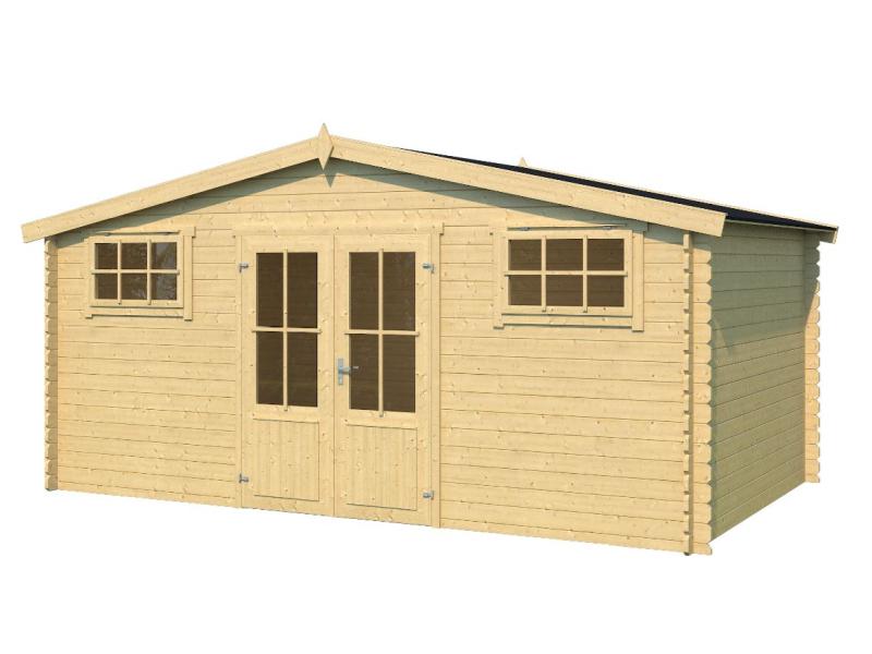 Lasita Blockbohlenhaus Boston natur 28 mm