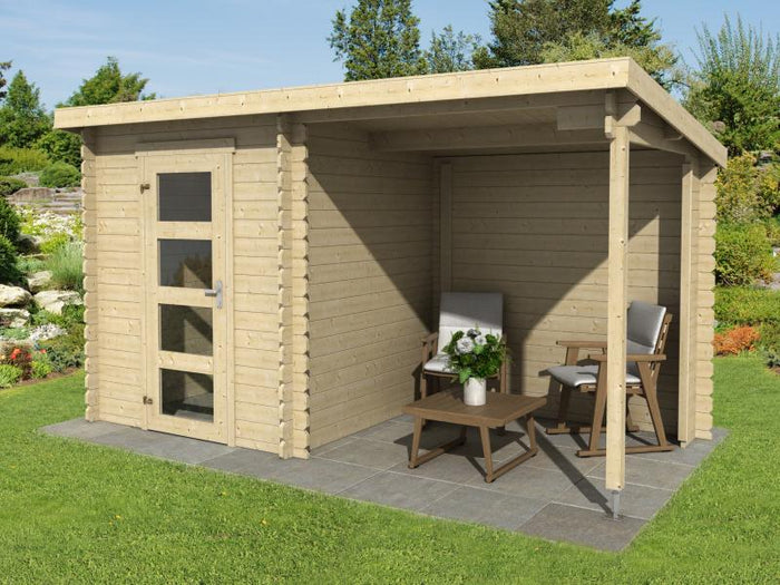 Lasita Blockbohlenhaus Jelle Plus natur 28 mm