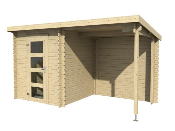 Lasita Blockbohlenhaus Jelle Plus natur 28 mm