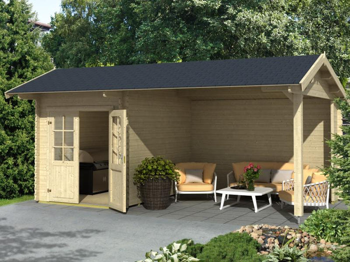 Lasita Blockbohlenhaus Kenzo 34 mm natur