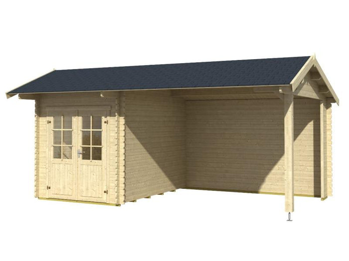 Lasita Blockbohlenhaus Kenzo 34 mm natur