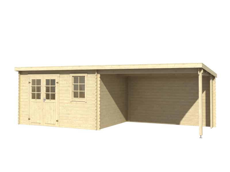 Lasita Blockbohlenhaus Reno natur 28 mm