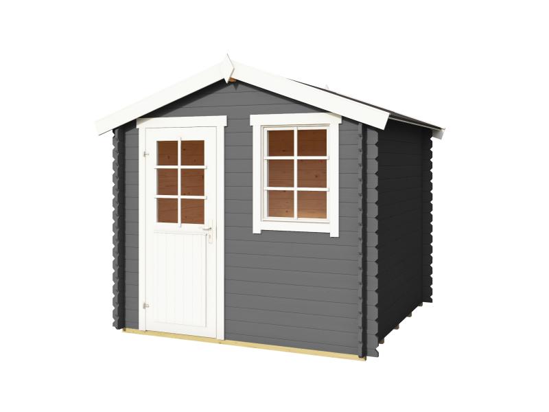 Lasita Blockbohlenhaus Wels 2 230 carbongrau, 28 mm