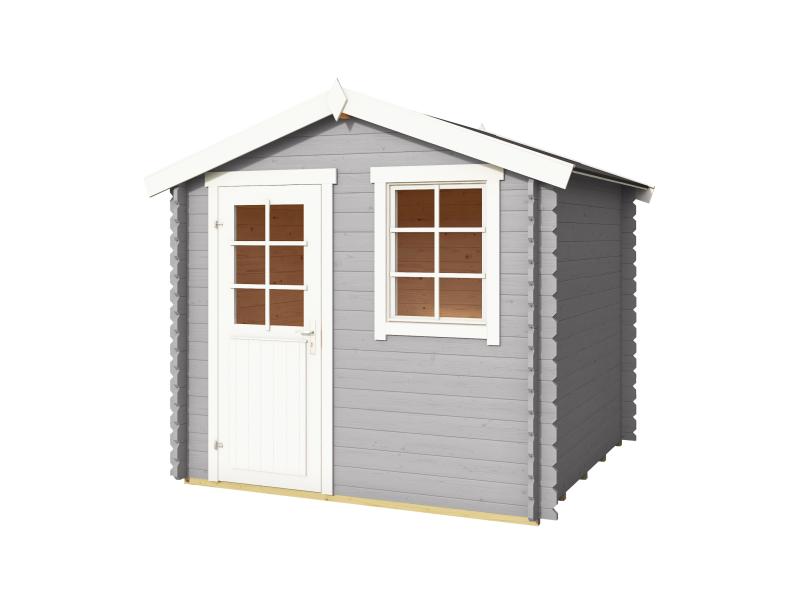 Lasita Blockbohlenhaus Wels 2 230 lichtgrau, 28 mm