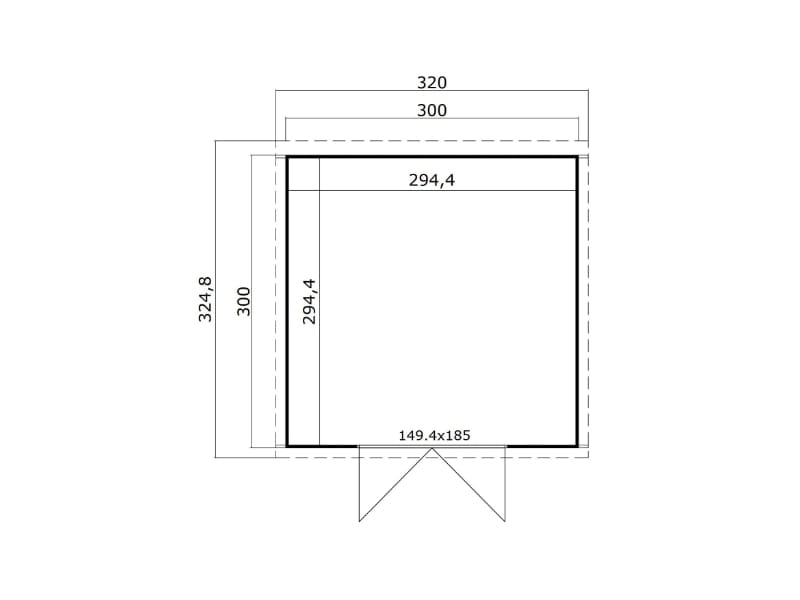 Lasita Blockbohlenhaus Zambezi 7 schwedenrot 28 mm