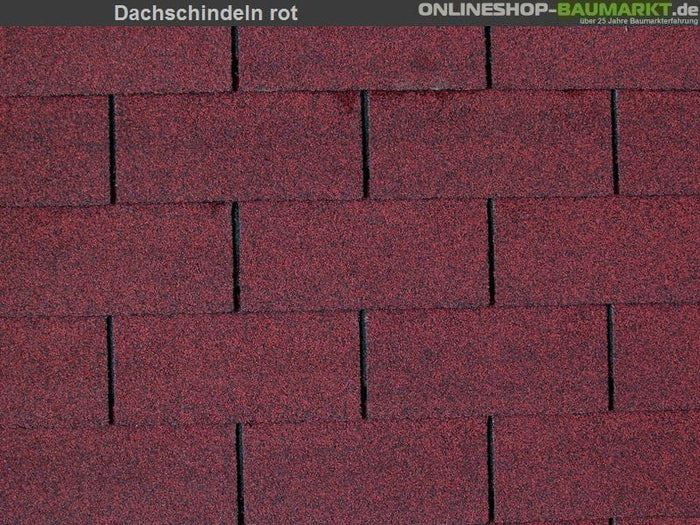 Lasita Dachschindeln Rechteck rot 7 Pakete