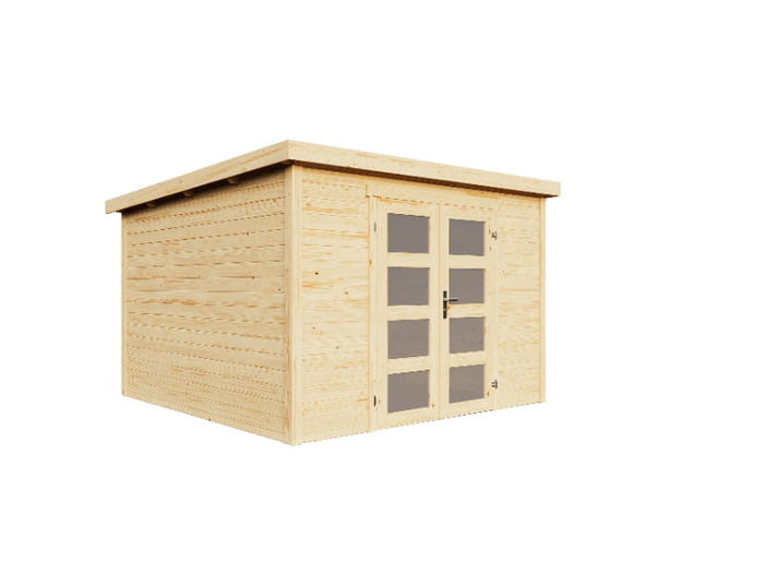 Lasita Gartenhaus / Gerätehaus / Blockbohlenhaus Zambezi 7 natur 28 mm