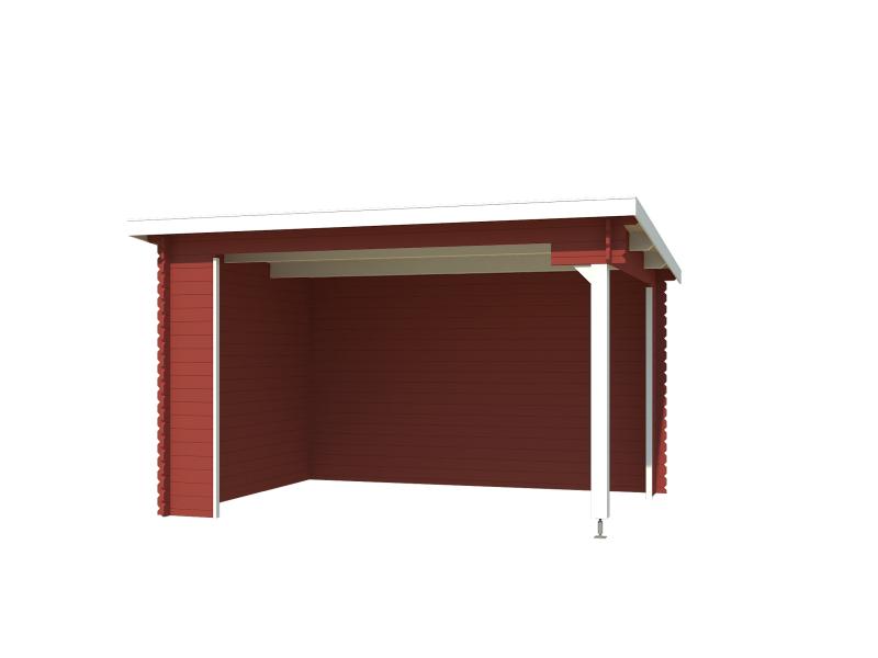 Lasita Unterstand / Lounge Buffalo 380 schwedenrot 28 mm