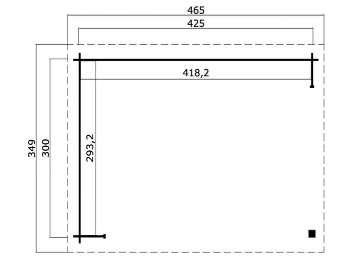 Lasita Unterstand / Lounge Columbus carbongrau 34 mm