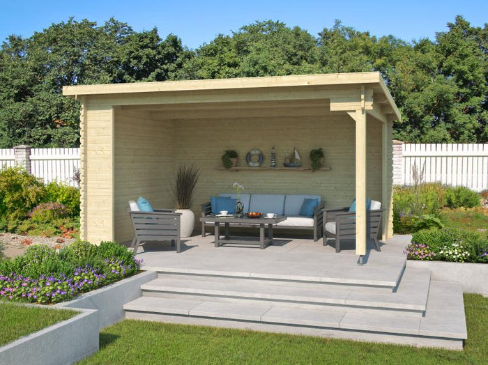 Lasita Unterstand / Lounge Columbus natur 34 mm