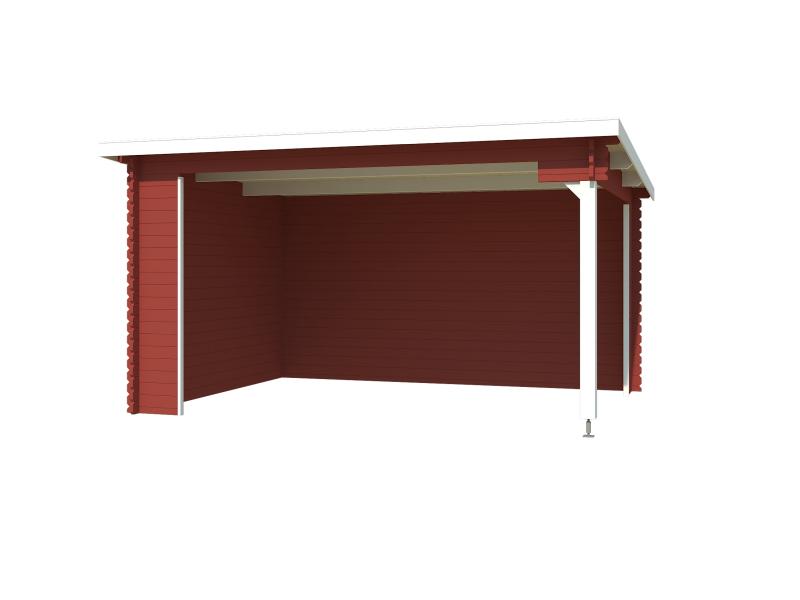 Lasita Unterstand / Lounge Columbus schwedenrot 34 mm