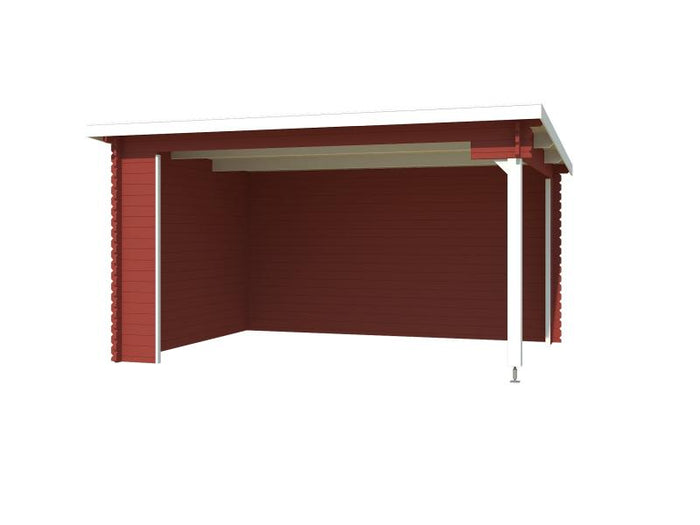 Lasita Unterstand / Lounge Columbus schwedenrot 34 mm