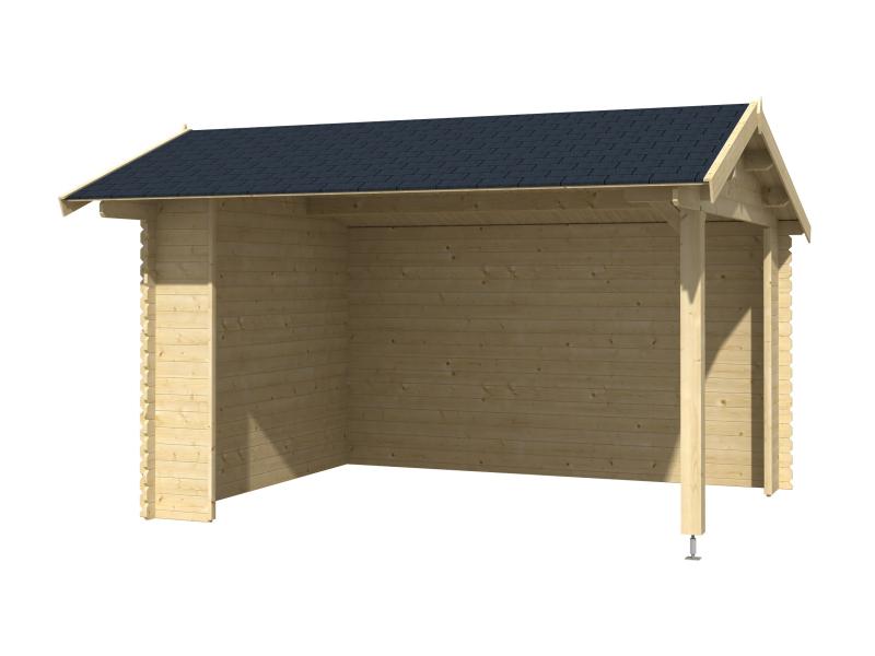 Lasita Unterstand / Lounge Kirian 300 natur 28 mm