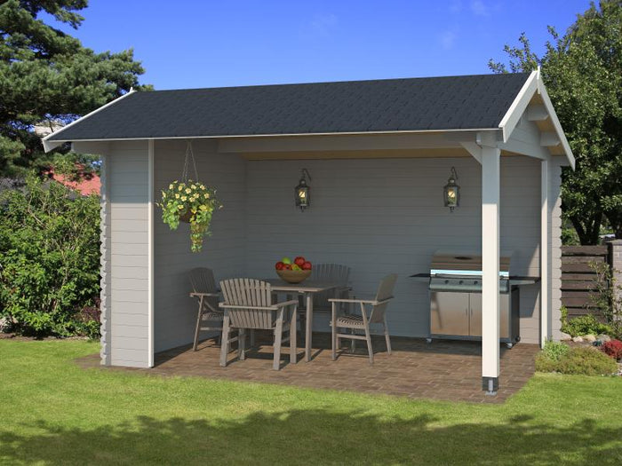 Lasita Unterstand / Lounge Kirian 300 Lichtgrau 28 mm