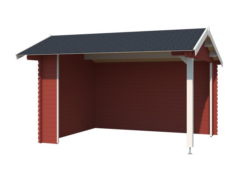 Lasita Unterstand / Lounge Kirian 300 Schwedenrot 28 mm