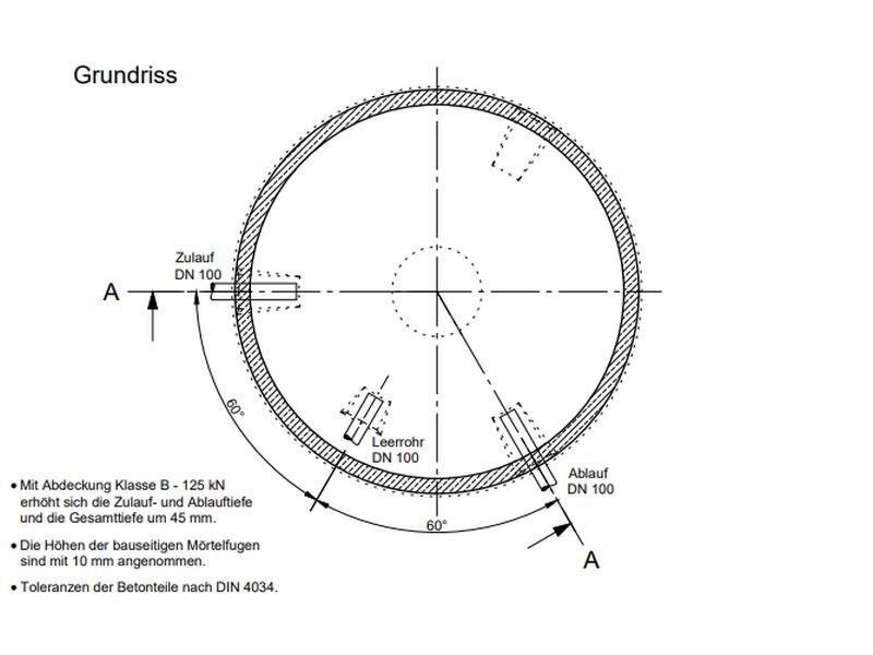 Mall Betonzisterne Family 12500 Liter, begehbar, ohne Filter