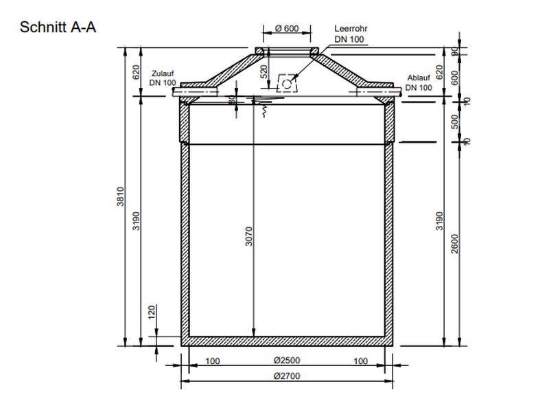 Mall Betonzisterne Family 15000 Liter, begehbar, ohne Filter