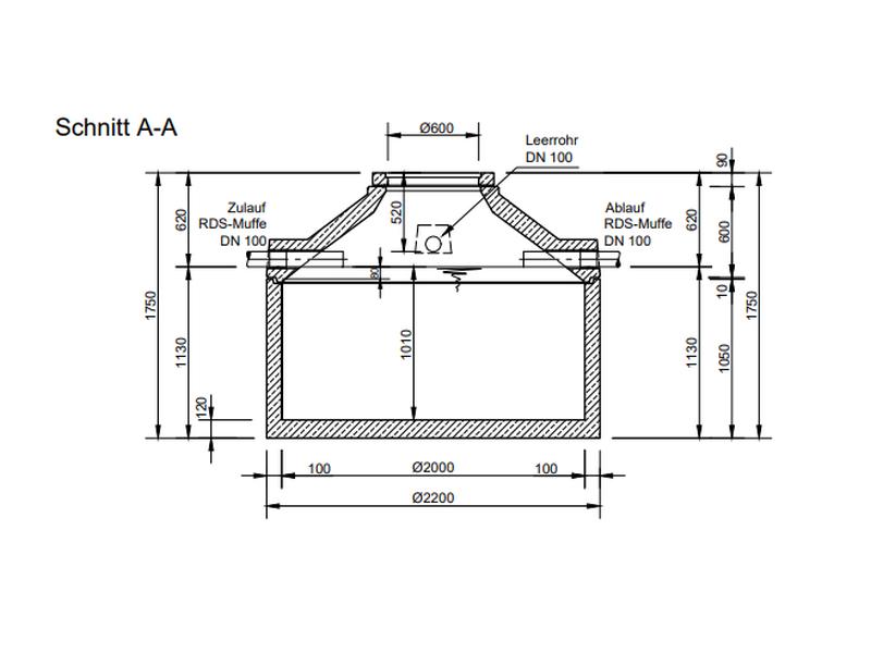 Mall Betonzisterne Family 3200 Liter, begehbar, ohne Filter