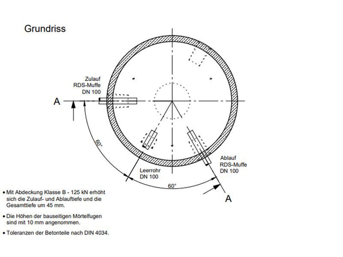 Mall Betonzisterne Family 4700 Liter, begehbar, ohne Filter