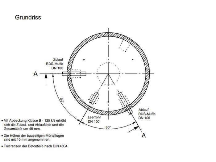 Mall Betonzisterne Family 6500 Liter, begehbar, ohne Filter