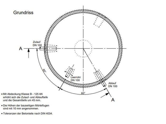 Mall Betonzisterne Family 7600 Liter, begehbar, ohne Filter