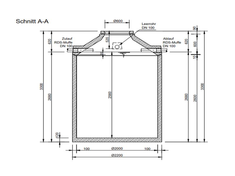 Mall Betonzisterne Family 8000 Liter, begehbar, ohne Filter