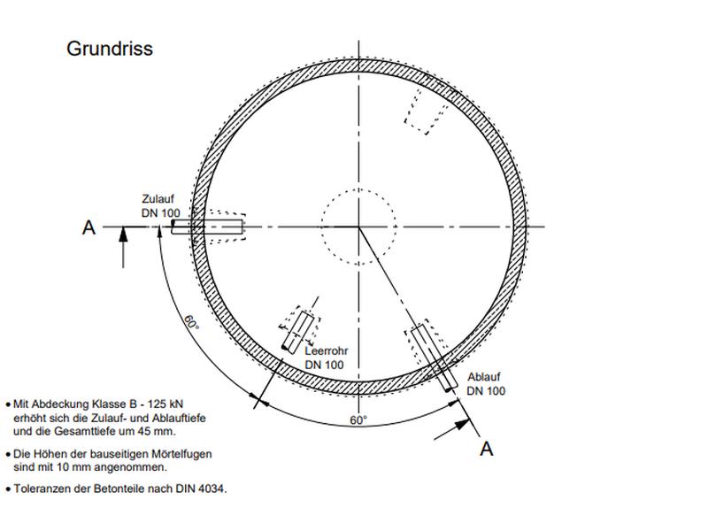 Mall Betonzisterne Family 9100 Liter, begehbar, ohne Filter