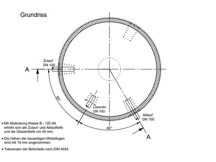 Mall Betonzisterne Family 9100 Liter, begehbar, ohne Filter