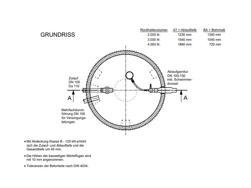 Mall Retentionszisterne Reto 5500 Liter, begehbar