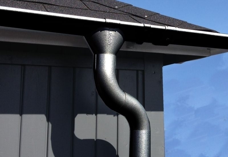 Metall-Dachrinne dunkelgrau Satteldach 800 cm