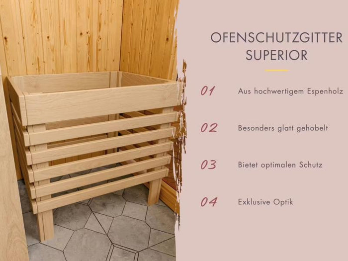 Mojave - Karibu Sauna ohne Ofen - mit Dachkranz -