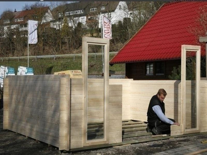 Montage Wolff Finnhaus Studio 44-B in Fichte (Deutschland)