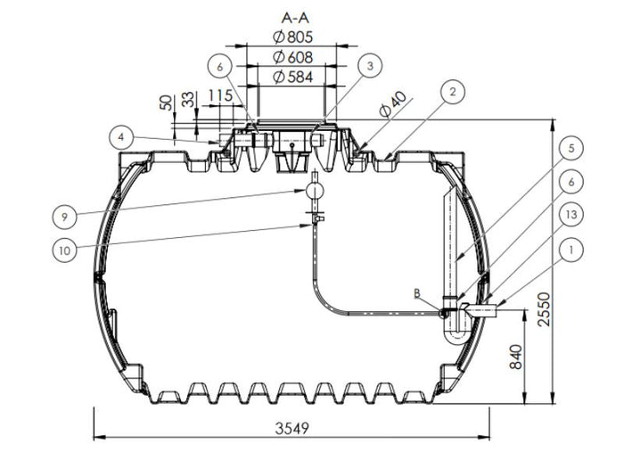 Nautilus Atlantis Premium 12.500 Liter Retentionszisterne - Retentionsvolumen 8000 L