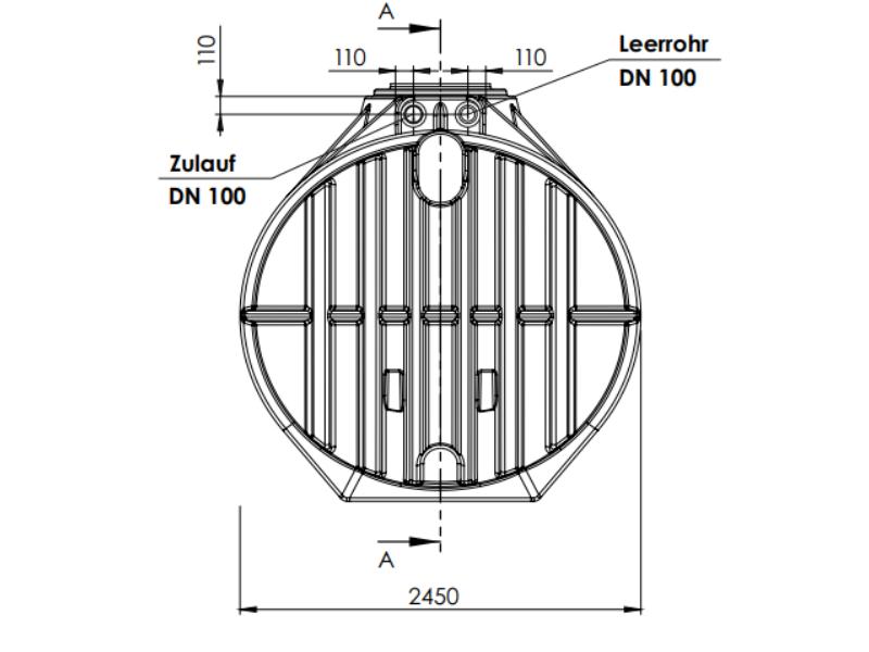 Nautilus Atlantis Premium-Zisterne 12.500 Liter mit vorinstalliertem Korbfilter & Siphon