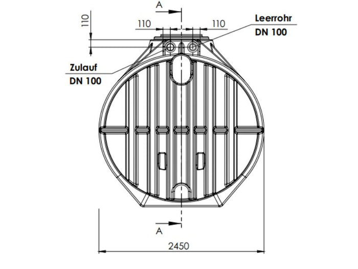 Nautilus Atlantis Premium-Zisterne 12.500 Liter mit vorinstalliertem Korbfilter & Siphon
