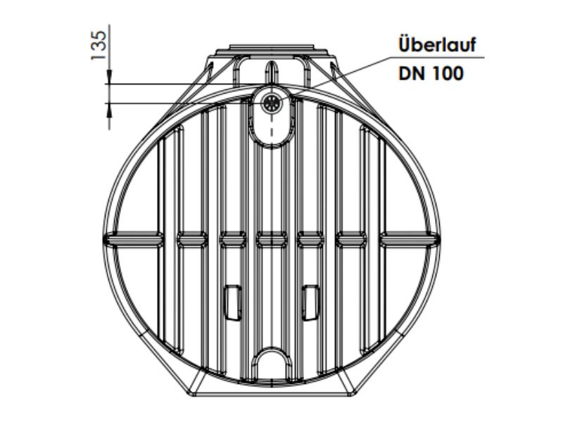 Nautilus Atlantis Premium-Zisterne 12.500 Liter mit vorinstalliertem Korbfilter & Siphon