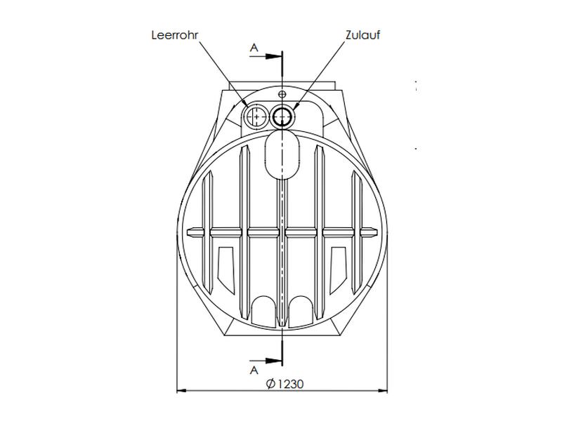Nautilus Atlantis Premium-Zisterne 2.200 Liter mit vorinstalliertem Korbfilter