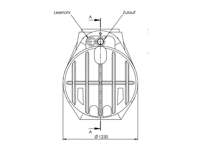 Nautilus Atlantis Premium-Zisterne 2.200 Liter mit vorinstalliertem Korbfilter
